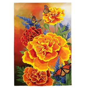 Mariposa Melody Burlap Garden Flagimage