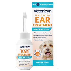 Vetericyn Triple-Action Ear Treatment with 1% hydrocortisoneimage