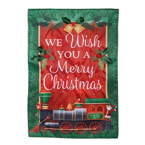 christmas train garden flagimage