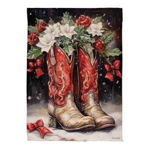 cowboy boots garden flagimage