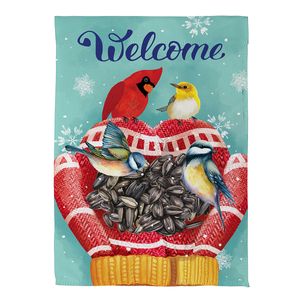 bird and mittens garden flagimage