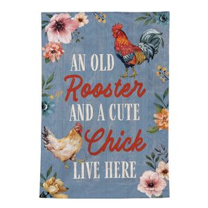 Rooster and Chick Garden Flagimage