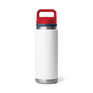 Rambler White, Navy & Red 26 oz. Yeti Water Bottle with Chug Capimage