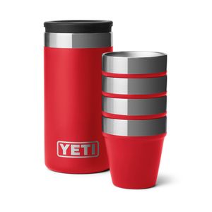 Double-Wall Insulated Red Yeti Shot Glasses with Caseimage