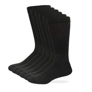 6 pk of black crew socks largeimage