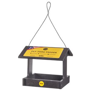 Recycled Plastic Fly-Thru Bird Feeder - Blackimage