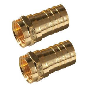 Zenith Gold RG6 Crimp-On F Coaxial Connectorimage