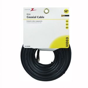 Zenith 50 ft. RG6 Coaxial Cable with F-Connectorsimage