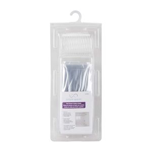 Simple Spaces 70 in. x 72 in. Clear Vinyl Shower Curtain with Hooksimage