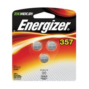 Energizer 357 1.5 V Silver Oxide Coin Cell Battery, 3-Packimage