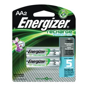 Energizer AA Rechargeable NiMH Batteries, 2-Packimage