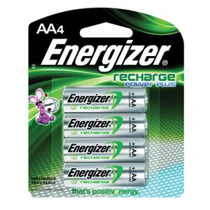 Energizer AA Rechargeable NiMH Batteries, 4-Packimage