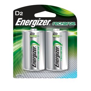 Energizer Rechargeable NiMH D Batteries, 2-Packimage