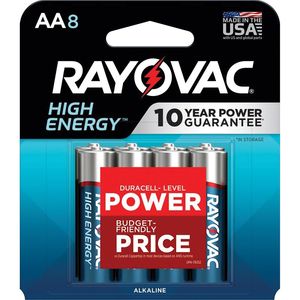 Rayovac AA Alkaline Batteries, 8-Packimage