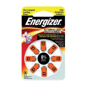 Energizer 13 Series Non-Rechargeable Hearing Aid Battery, 8-Packimage