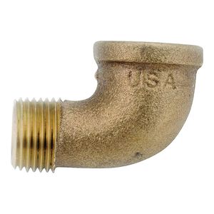 Anderson Metal 1/8 in. 90-Degree Brass Street Pipe Elbowimage