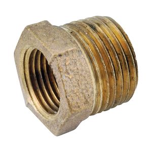 Anderson Metals 1/2 in. x 1/4 in. Brass Hex Reducing Pipe Bushingimage