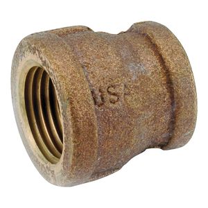 Anderson Metal 1-1/4 in. x 1 in. Brass Female Iron Pipe Thread Reducing Pipe Couplingimage