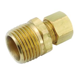 Anderson Metals 1/2 in. Compression x 3/8 in. Male Pipe Thread Brass Pipe Connectorimage