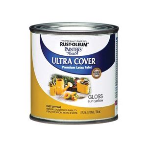 Rust-Oleum 1/2 pt. Gloss Sun Yellow Painters Touch Ultra Cover Latex Paintimage