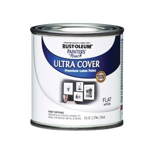 Rust-Oleum 1/2 pt. Painters Touch Ultra Cover Flat White Latex Paintimage