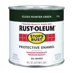 Rust-Oleum 1/2 pt. Gloss Hunter Green Stops Rust Protective Enamel Paintimage