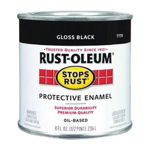 Rust-Oleum 1/2 pt. Gloss Black Stops Rust Protective Enamel Paintimage