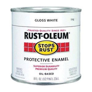 Rust-Oleum 1/2 pt. Gloss White Stops Rust Protective Enamel Paintimage