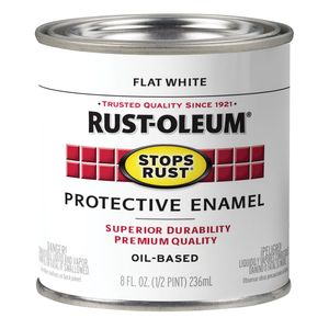 Rust-Oleum 1/2 pt. Flat White Stops Rust Protective Enamel Paintimage