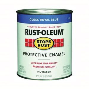 Rust-Oleum 1 qt. Stops Rust Gloss Royal Blue Protective Enamel Paintimage