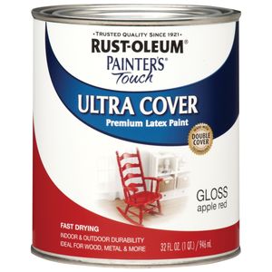 Rust-Oleum 1 qt. Painters Touch Ultra Cover Apple Red Gloss Latex Enamel Paintimage