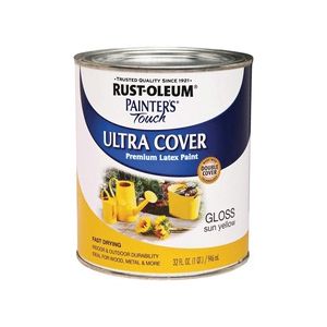Rust-Oleum 1 qt. Painters Touch Ultra Cover Gloss Sun Yellow Latex Paintimage