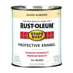 Rust-Oleum 1 qt. Gloss Almond Stops Rust Protective Enamel Paintimage