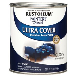 Rust-Oleum 1 qt. Painters Touch Ultra Cover Gloss Navy Blue Latex Paintimage