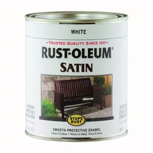 Rust-Oleum 1 qt. Stops Rust Satin White Enamel Paintimage