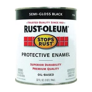 Rust-Oleum 1 qt. Semi-Gloss Black Stops Rust Protective Enamel Paintimage