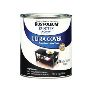 Rust-Oleum 1 qt. Painters Touch Ultra Cover Semi-Gloss Black Latex Paintimage