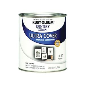 Rust-Oleum 1 qt. Painters Touch Ultra Cover Flat White Latex Paintimage