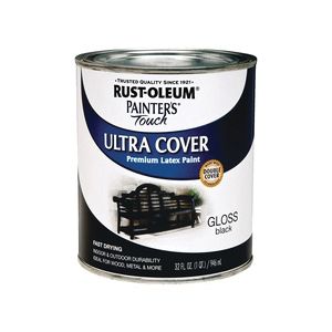 Rust-Oleum 1 Quart Gloss Black Acrylic Latex Paintimage
