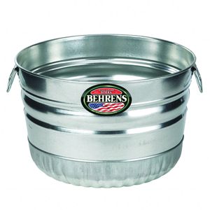 Behrens 1 Bushel Round Galvanized Utility Basketimage