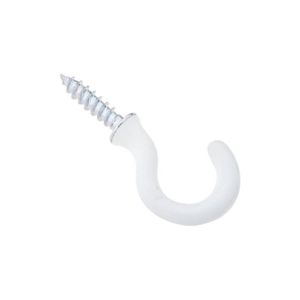 National Hardware 3/4 in. White Vinyl-Coated Cup Hookimage