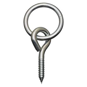 National Hardware 3/8 in. x 3-1/2 in. Zinc Hitch Ring with Screw Eyeimage