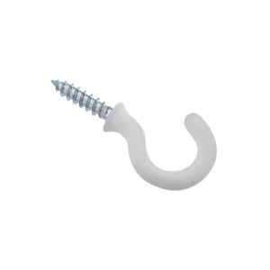National Hardware 3/4 in. White Vinyl-Coated Cup Hookimage