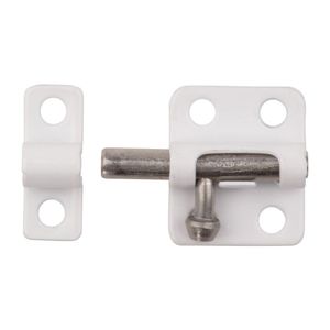 National Hardware 2 in. White Steel Barrel Boltimage