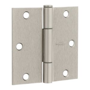 National Hardware 3-1/2 in. Satin Nickel Squeak Guard Door Hingeimage