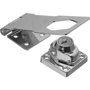 National Hardware 4-1/2 in. Chrome Keyed Hasp Lockimage