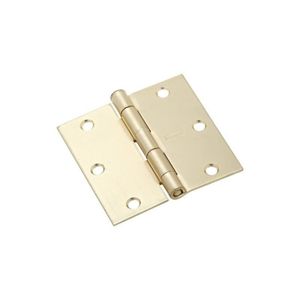 National Hardware 3-1/2 in. Satin Brass Square Corner Door Hingeimage