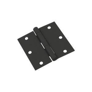National Hardware 3-1/2 in. Black Square Corner Door Hingeimage
