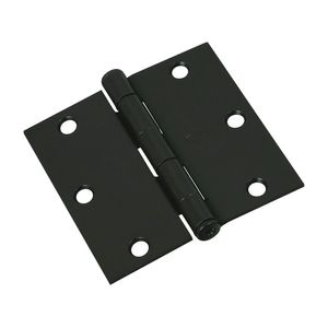 National Hardware 3-1/2 in. Square Corner Oil-Rubbed Bronze Door Hingeimage