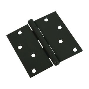 National Hardware 4 in. Square Corner Oil-Rubbed Bronze Door Hingeimage